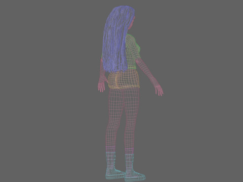 Young cute girl V36053 Modelo 3D