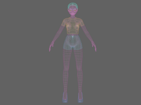 Anime Beautiful girl V19025 Modelo 3D