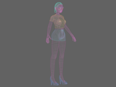 Anime Beautiful girl V19025 Modelo 3D