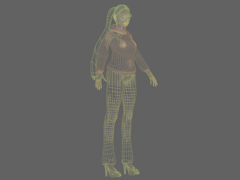 Anime cute girl V23094 Modèle 3D
