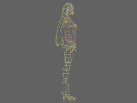 Anime cute girl V23094 Modèle 3D