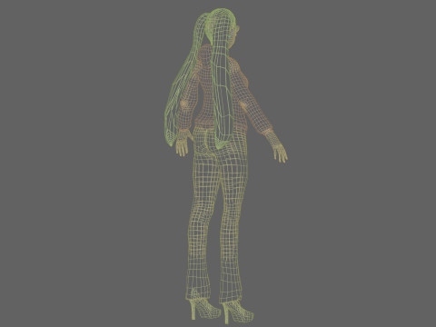 Anime cute girl V23094 Modèle 3D