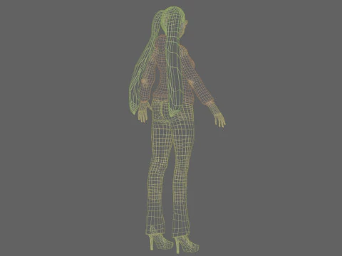 Anime cute girl V23094 3D Model