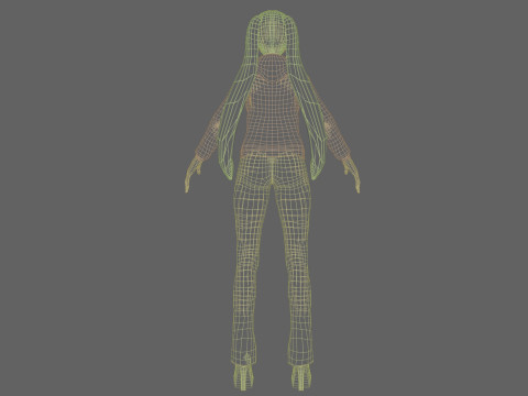Anime cute girl V23094 Modèle 3D