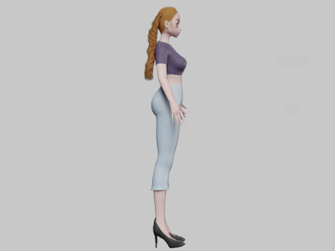 Anime Standard girl V24288 3D Model
