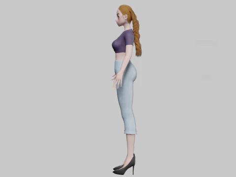 Anime Standard girl V24288 3D Model