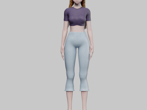 Anime Standard girl V24288 3D Model