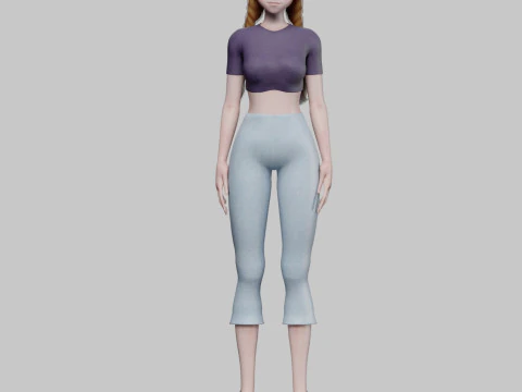 Anime Standard girl V24288 3D Model