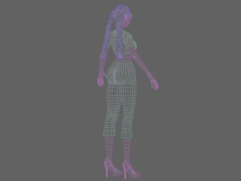 Anime Standard girl V24288 3D Model