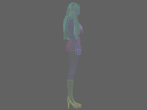 Anime stylized girl V24189 3D Model