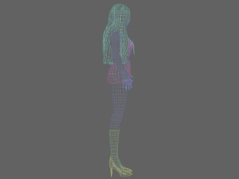 Anime stylized girl V24189 3D Model