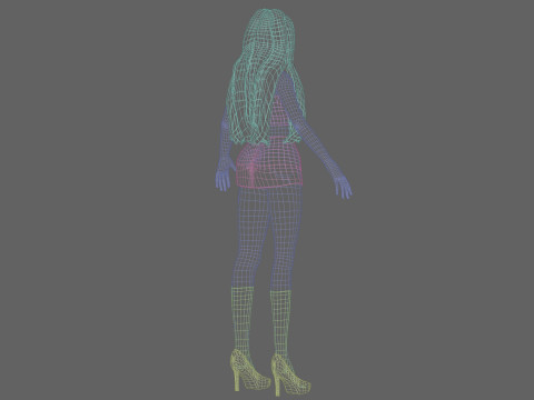 Anime stylized girl V24189 3D Model