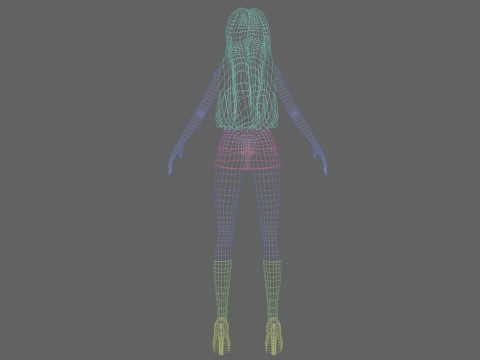 Anime stylized girl V24189 3D Model