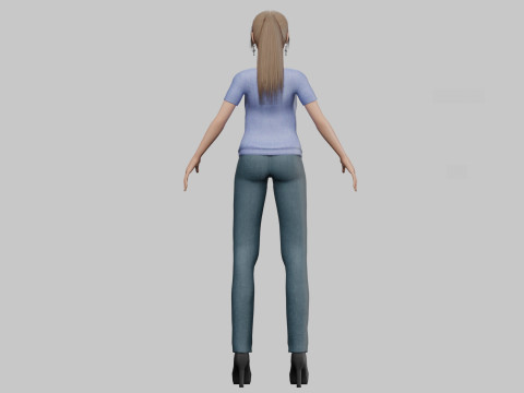 Anime Young girl V22628 Model 3D