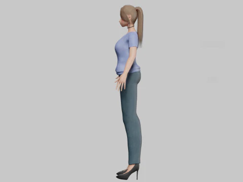 Anime Young girl V22628 3D Model