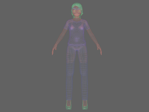 Anime Young girl V22628 Model 3D