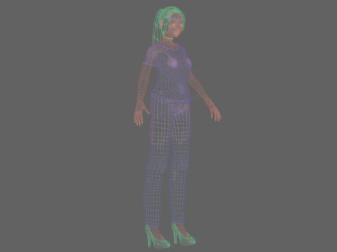 Anime Young girl V22628 3D Model