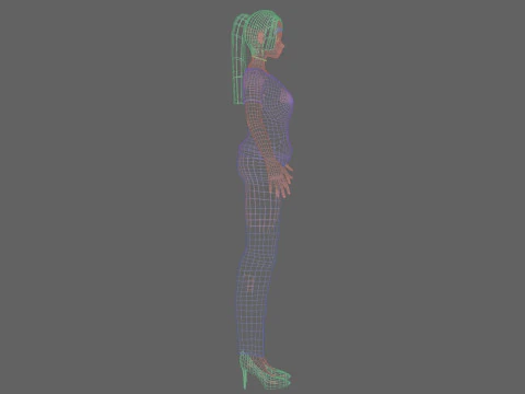 Anime Young girl V22628 3D Model