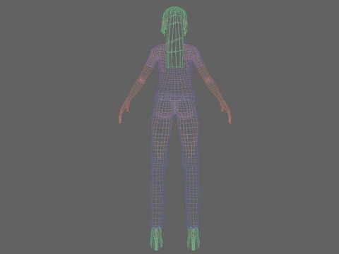 Anime Young girl V22628 3D Model
