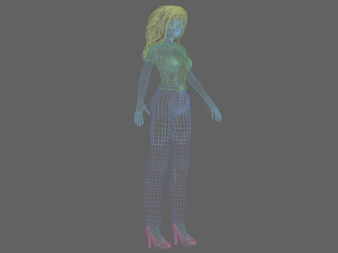 Basic anime girl V33514 3D Model