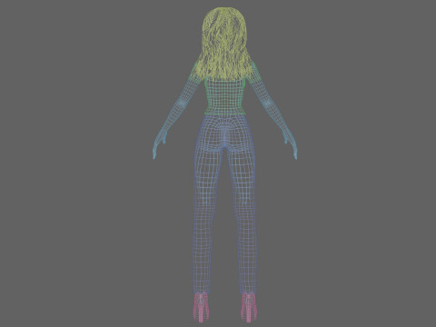 Basic anime girl V33514 3D-Modell