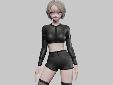 Basic Beautiful girl V33204 3D 모델