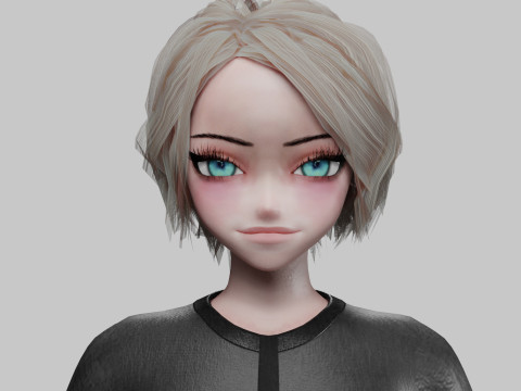 Basic Beautiful girl V33204 3D Model