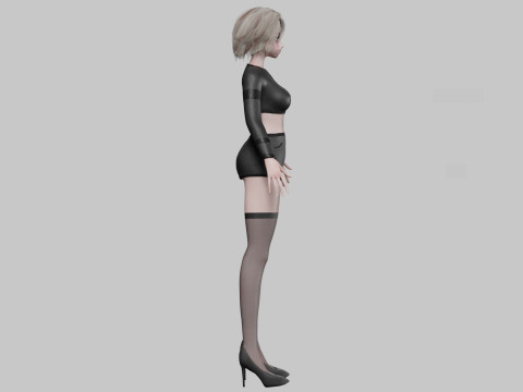 Basic Beautiful girl V33204 3D Model