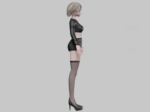 Basic Beautiful girl V33204 3D Model