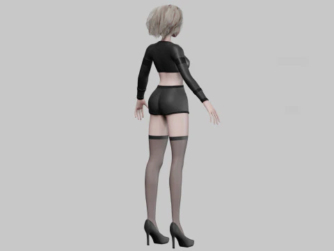Basic Beautiful girl V33204 3D Model