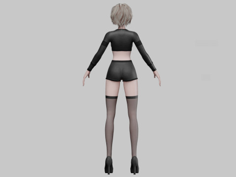 Basic Beautiful girl V33204 3D Model