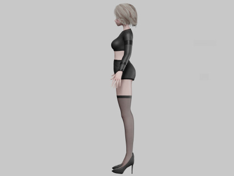 Basic Beautiful girl V33204 3D Model