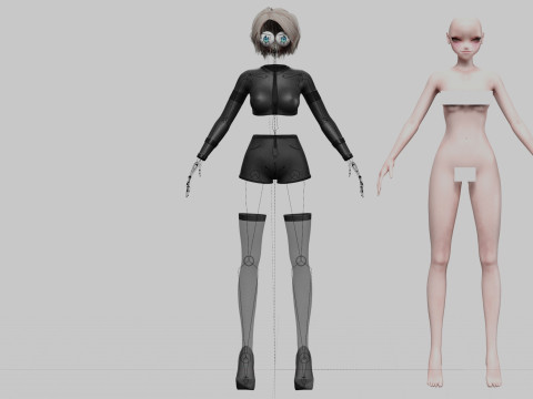 Basic Beautiful girl V33204 3D Model