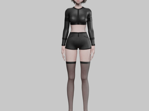Basic Beautiful girl V33204 3D Model