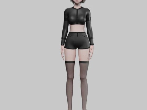 Basic Beautiful girl V33204 3D Model