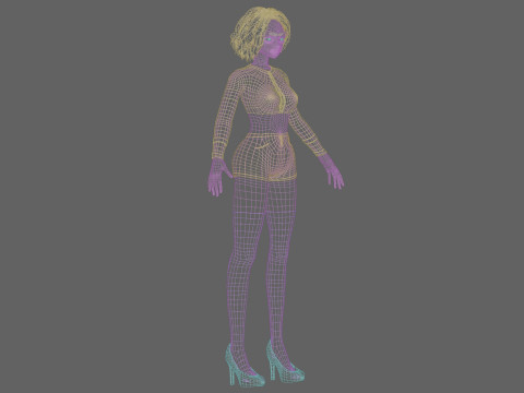 Basic Beautiful girl V33204 3D Model