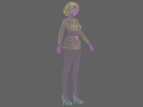 Basic Beautiful girl V33204 3D Model