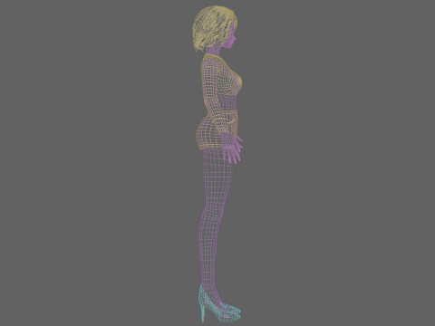 Basic Beautiful girl V33204 3D Model