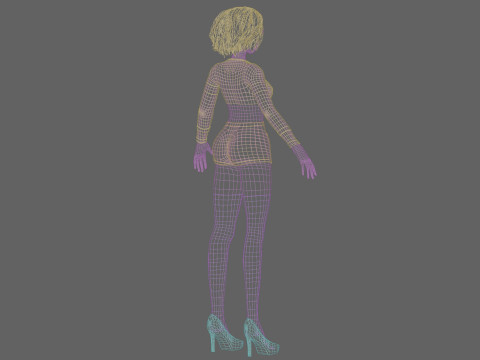 Basic Beautiful girl V33204 3D Model