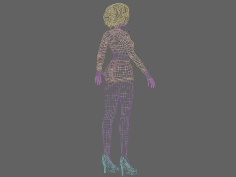 Basic Beautiful girl V33204 3D Model