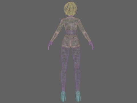 Basic Beautiful girl V33204 3D Model