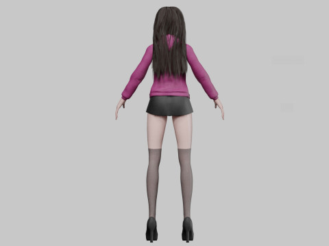 Basic classic girl V37035 Modèle 3D
