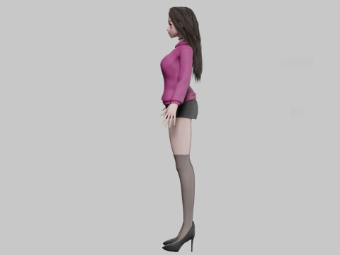Basic classic girl V37035 Modèle 3D