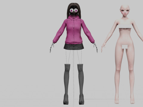 Basic classic girl V37035 Modèle 3D