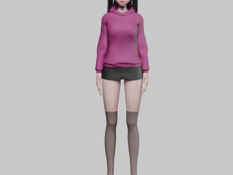 Basic classic girl V37035 Modèle 3D