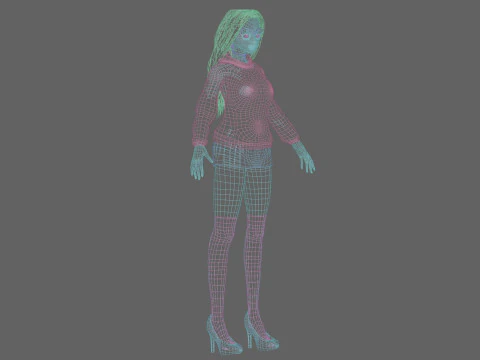 Basic classic girl V37035 3D Model