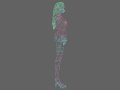 Basic classic girl V37035 Modèle 3D