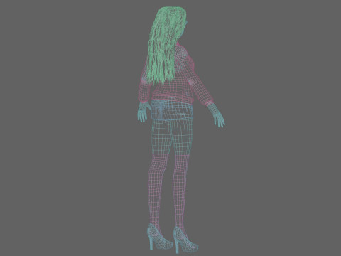 Basic classic girl V37035 Modèle 3D