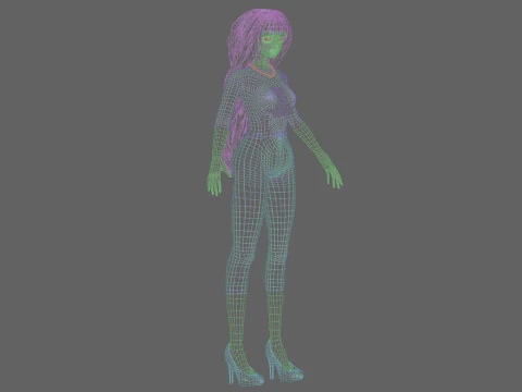 Basic cool girl V36222 3D Model