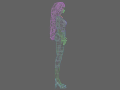 Basic cool girl V36222 3D Model